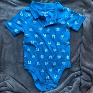 Collar Truck Onsie with Snaps